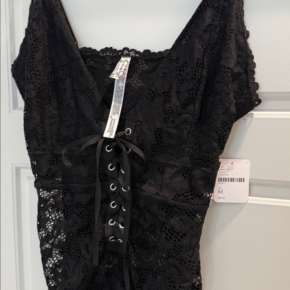 Intimately Free People Black Lace Bodysuit Lingerie - Picture 5 of 10
